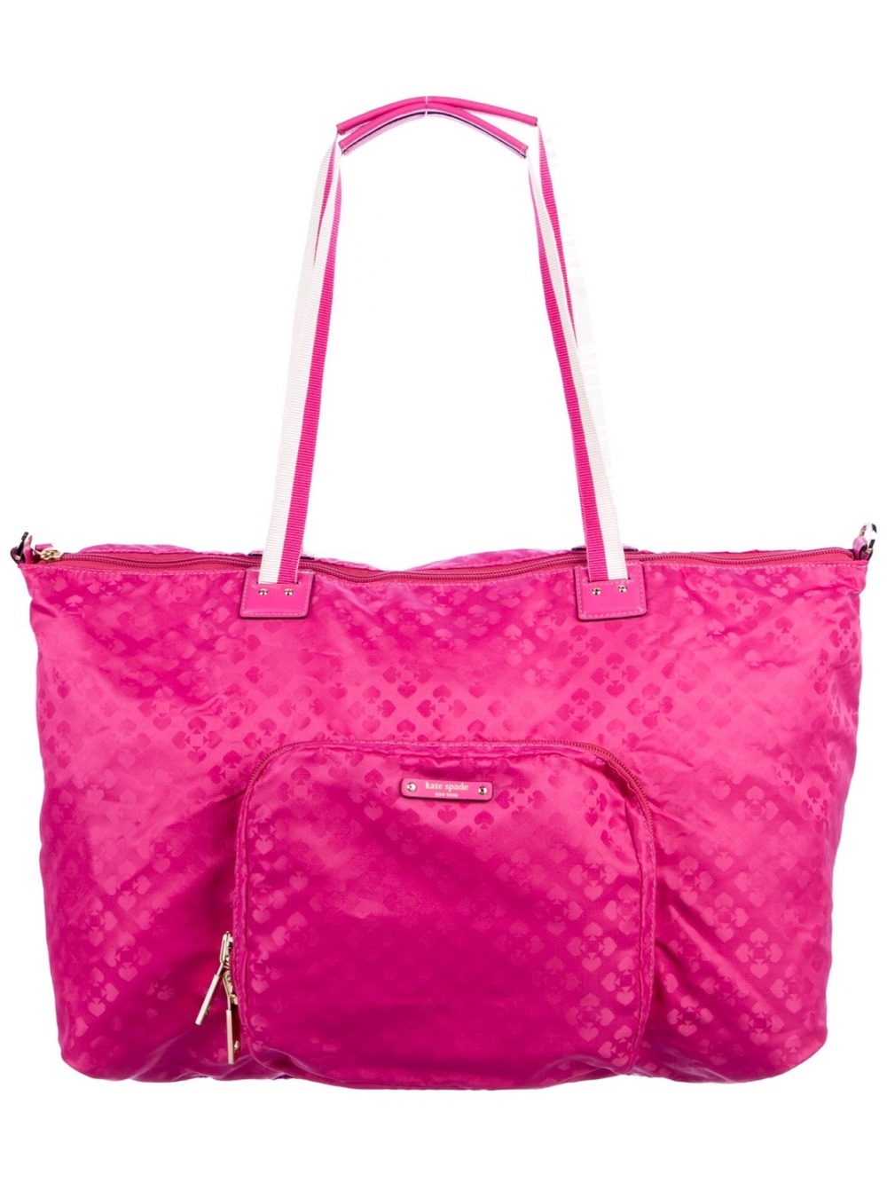 kate spade Bright Pink Nylon Tote with Front Pocket